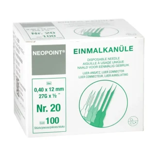 Neopoint injectienaalden, 27G x 1½”, 0.4mm x 40mm, grijs (100)