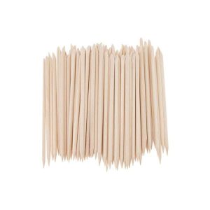 Houten bokkenpootjes Orange Wood Sticks 100 stuks