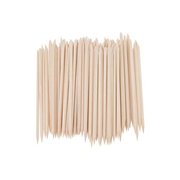 Houten bokkenpootjes Orange Wood Sticks 100 stuks