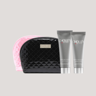 BEAUTY BAG BLACK - CHOLLEY SATIN BALM + PHYTO EXFOLIANT SURACTIVEÉ