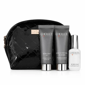 BEAUTY BAG BLACK - NUTRISYSTEM 24H CREAM+ SOOTHING OIL + BIOREGENE LAIT