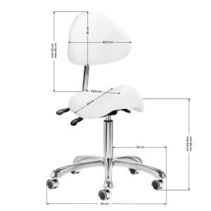 Zadelkruk Tabouret maten Wit