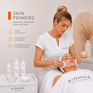 Professionele AINHOA Skin Primers gezichtsreiniging in schoonheidssalon