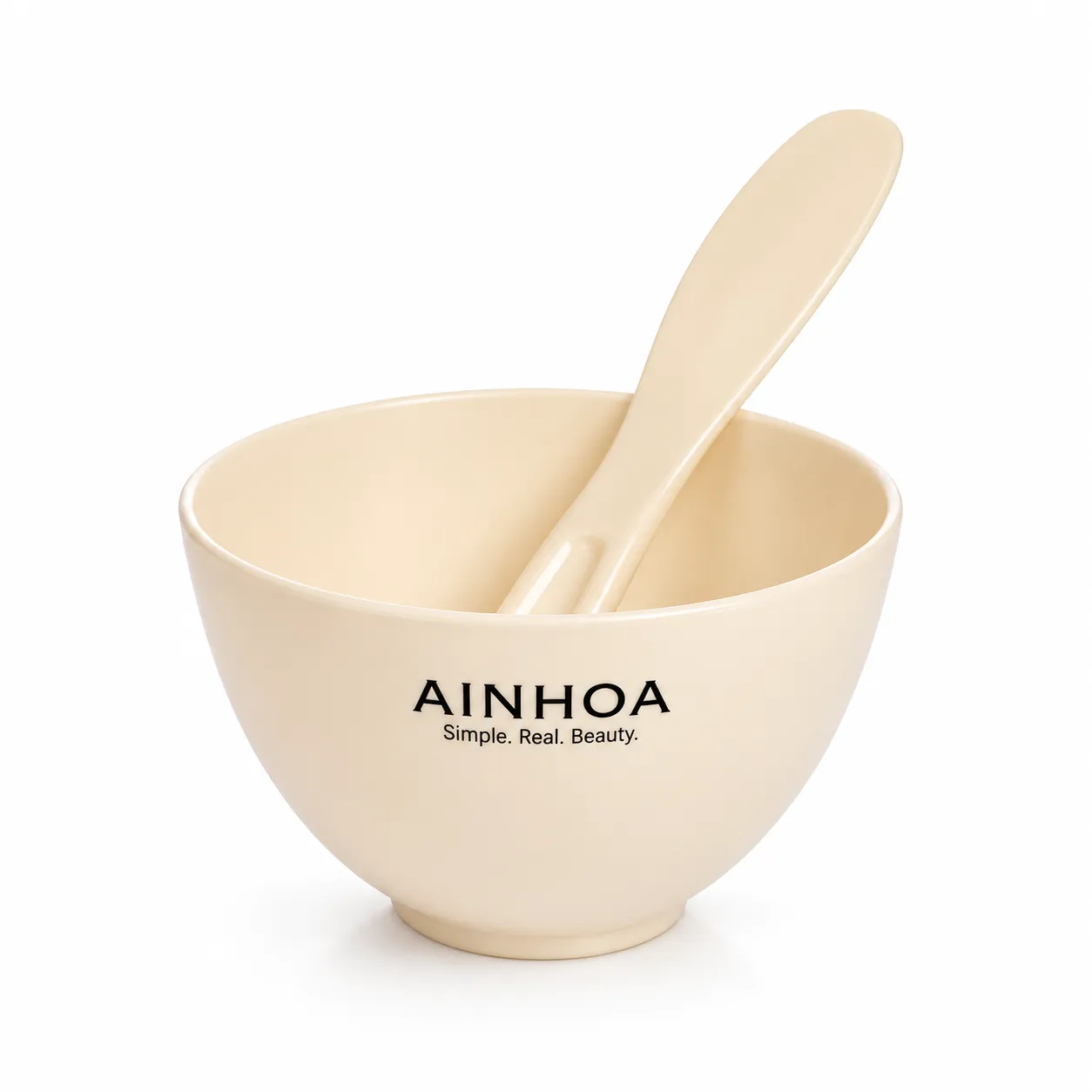 Beige AINHOA siliconen maskerkom met bijpassende spatel